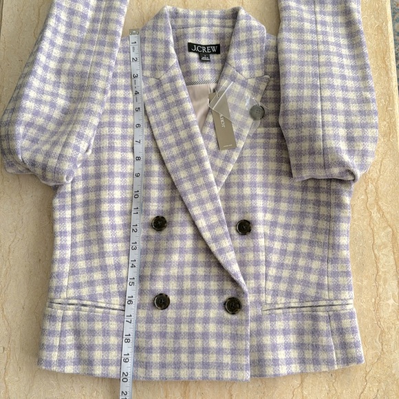 NWT J.Crew Cropped double-breasted blazer in English wool. $348 - Picture 12 of 16